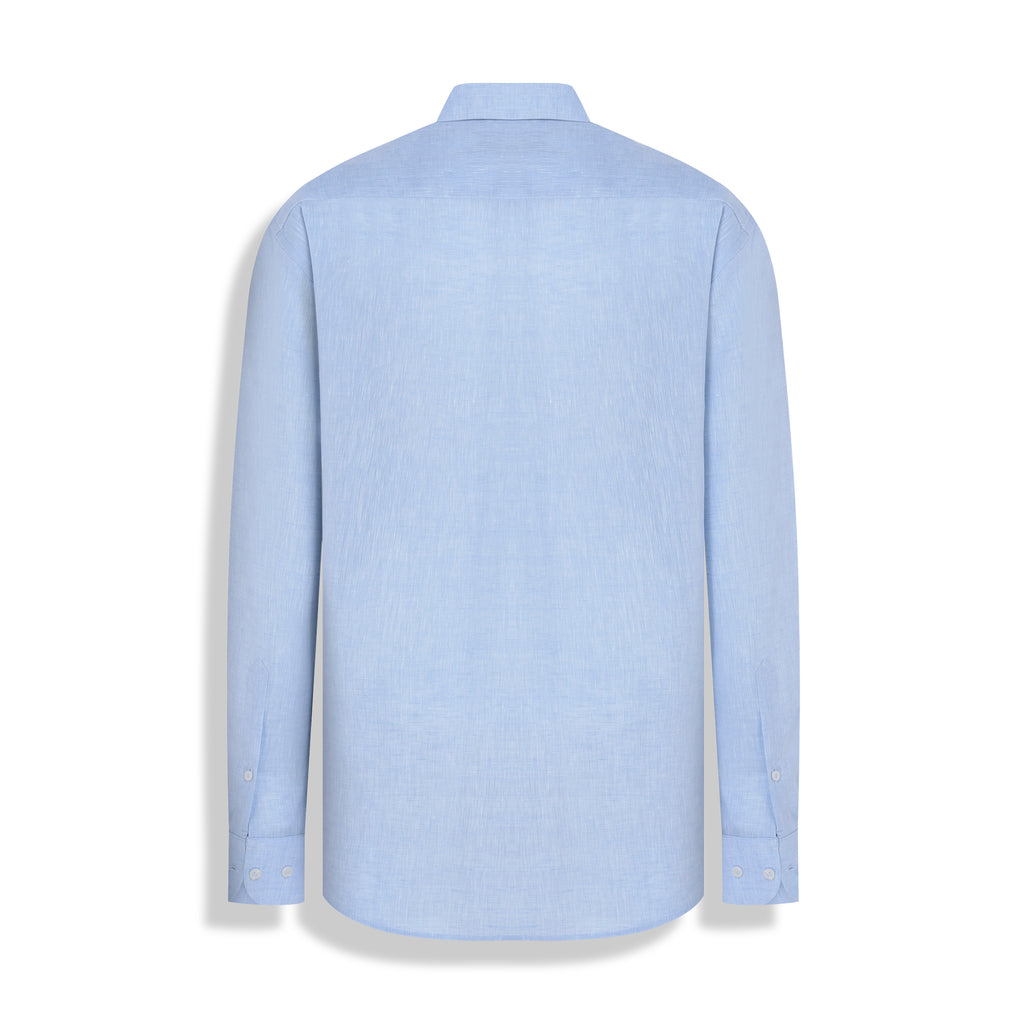 CAMISA M/L PURO LINHO AZUL CLARO