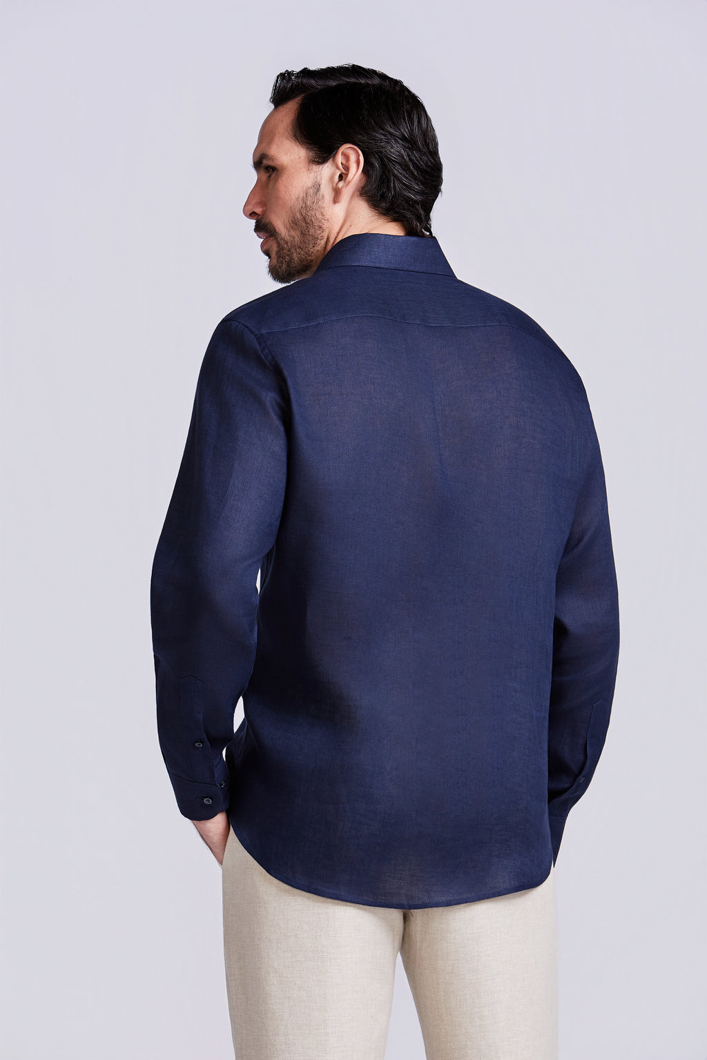 CAMISA M/L PURO LINHO MARINHO