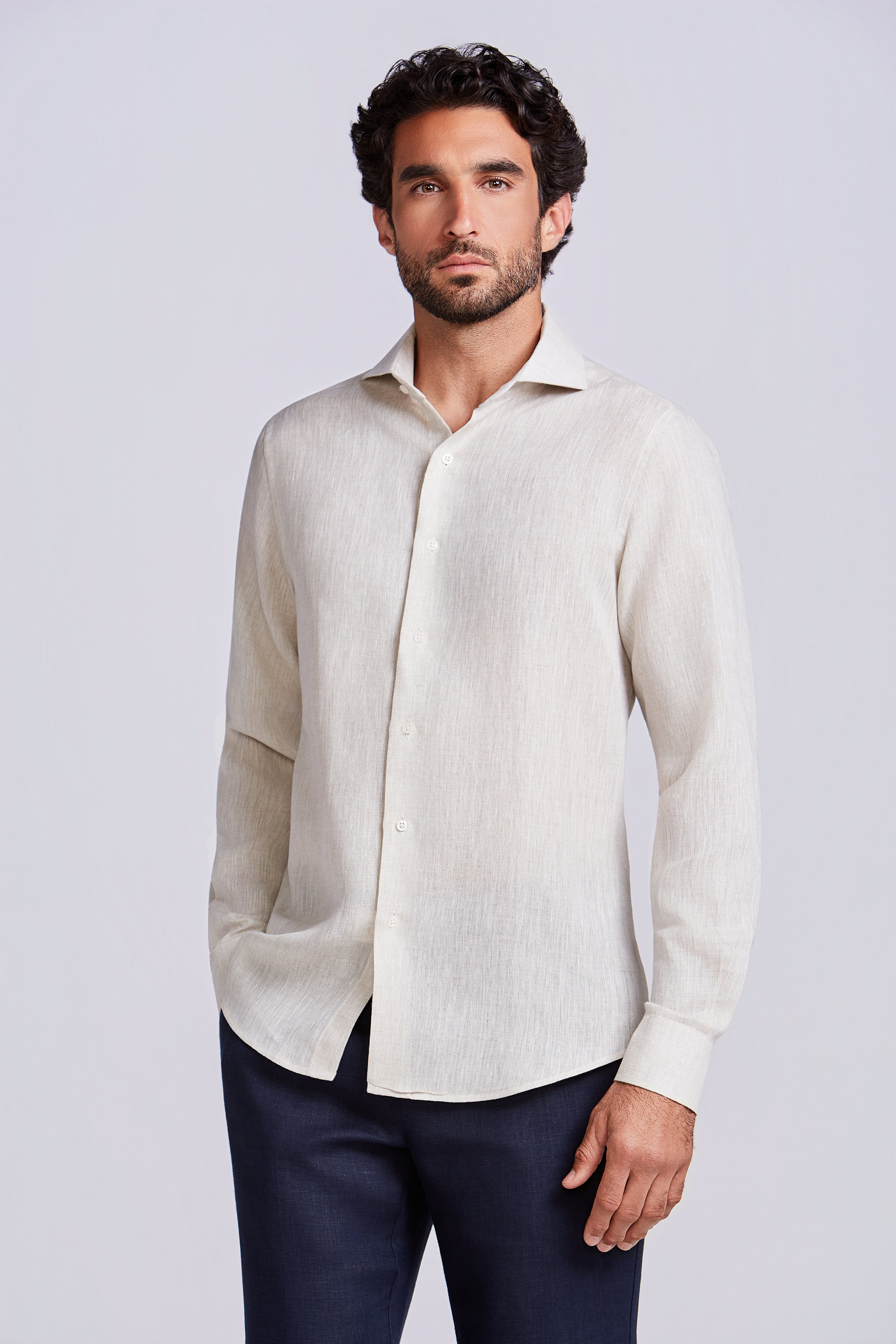 CAMISA M/L PURO LINHO NATURAL