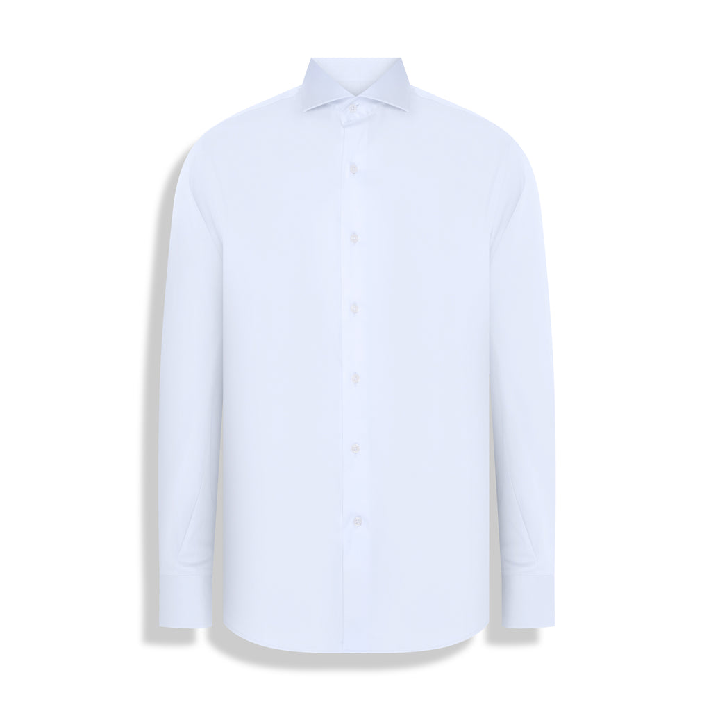 CAMISA M/L CETIM ELASTANO BRANCO