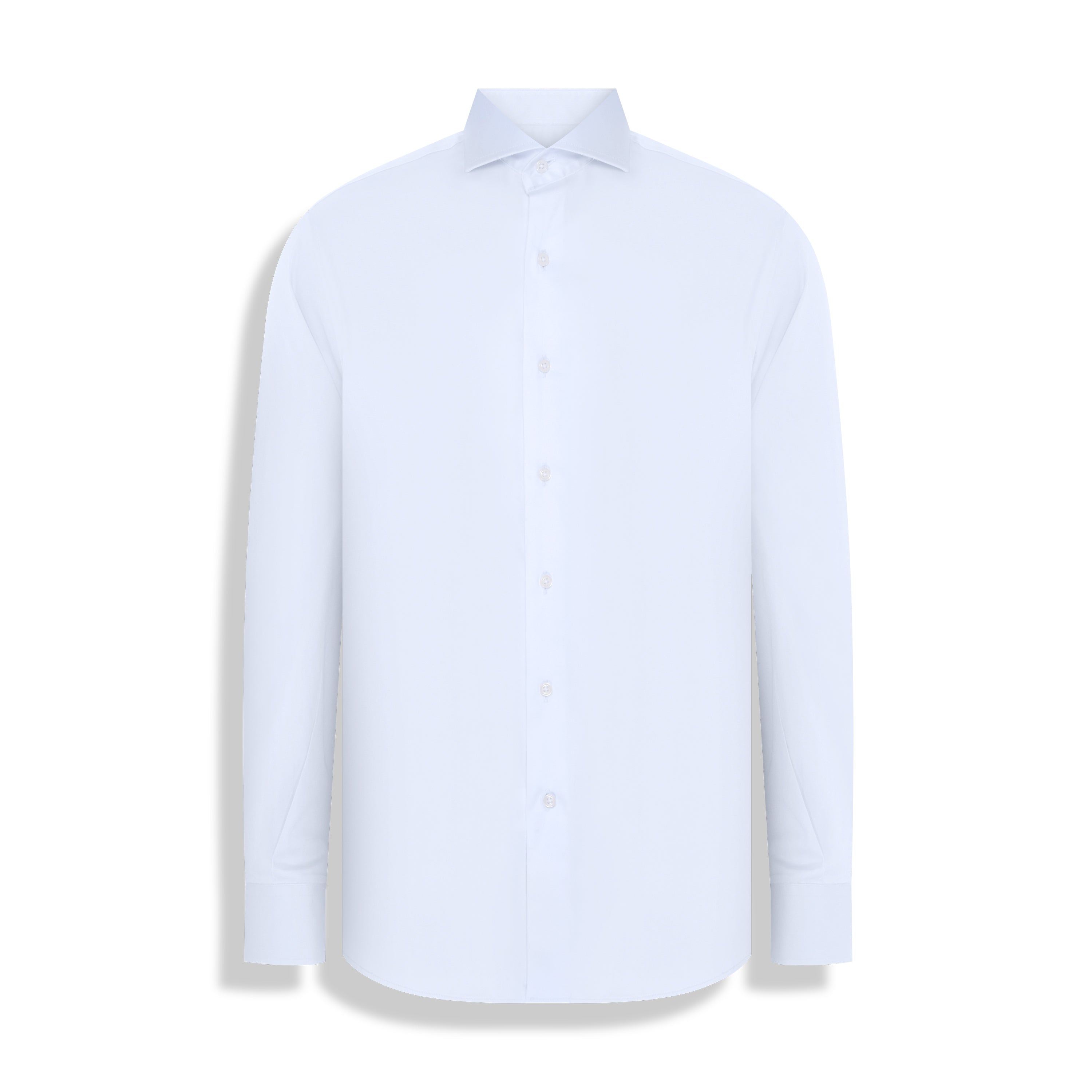 CAMISA M/L CETIM ELASTANO BRANCO