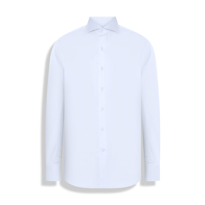 CAMISA M/L CETIM ELASTANO BRANCO