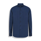 CAMISA M/L CETIM ELASTANO MARINHO