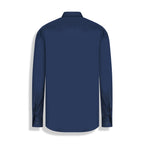 CAMISA M/L CETIM ELASTANO MARINHO