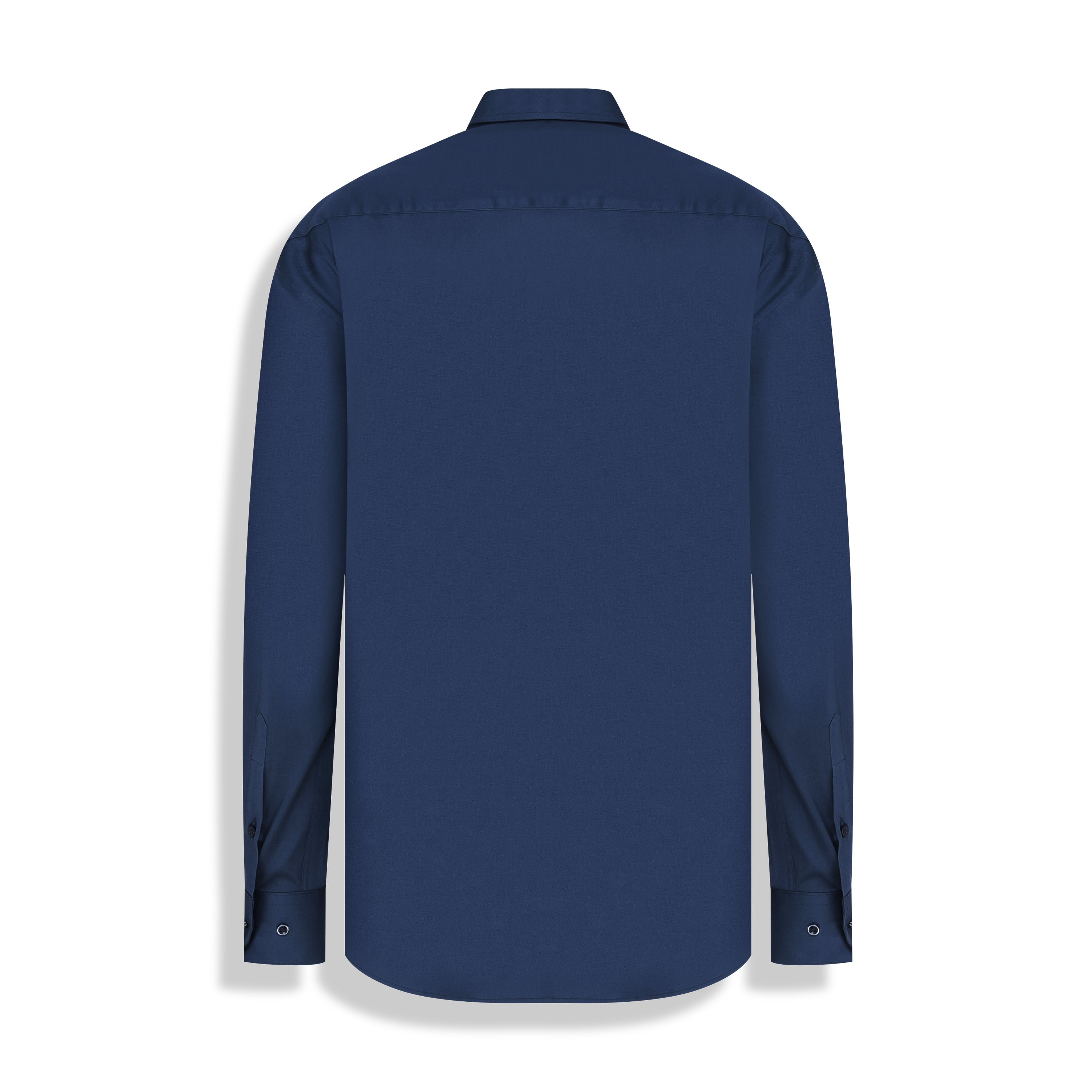 CAMISA M/L CETIM ELASTANO MARINHO