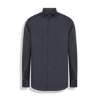 CAMISA M/L CETIM ELASTANO PRETO