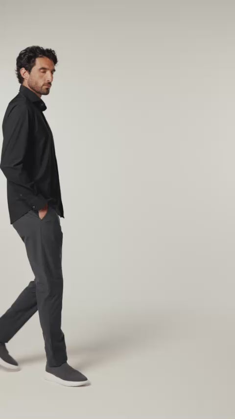 CAMISA M/L LISA POLIAMIDA ELASTANO PRETO