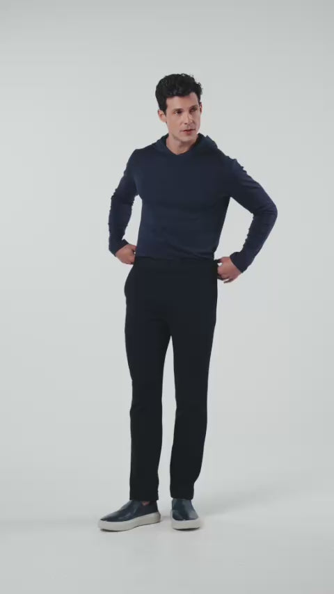 CALCA 1/2 ELASTICO MALHA ITALIANA MARINHO