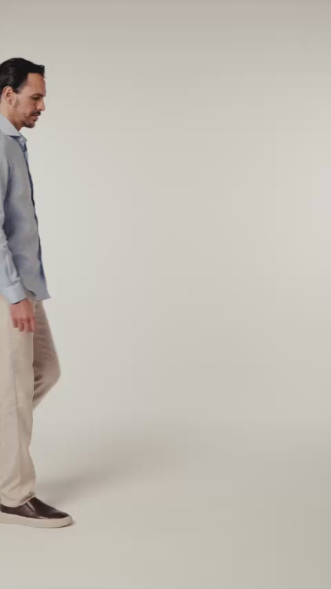 CAMISA M/L PURO LINHO AZUL CLARO